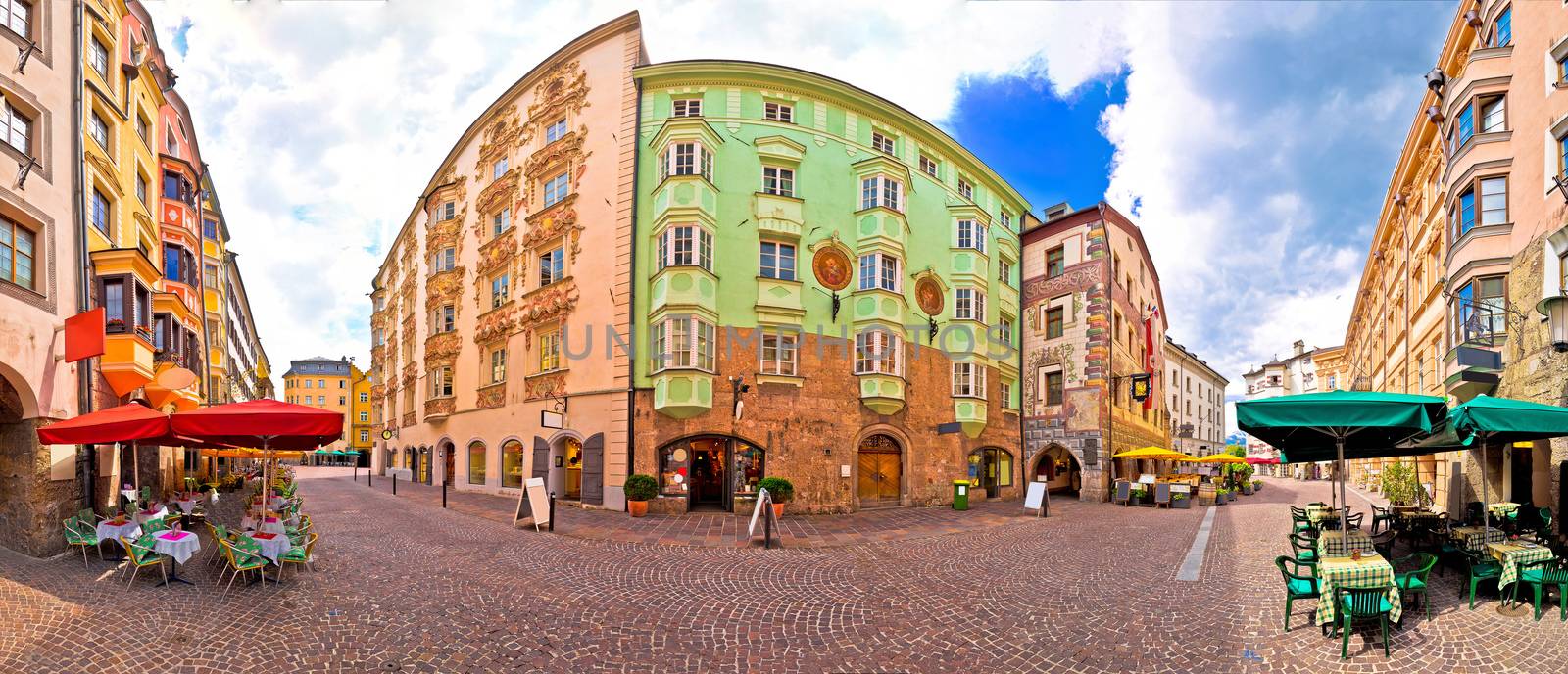 Historic street of Innsbruck panoramic view by xbrchx