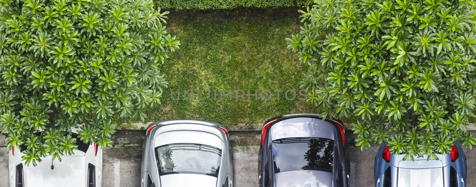 Top view of Parking under the building