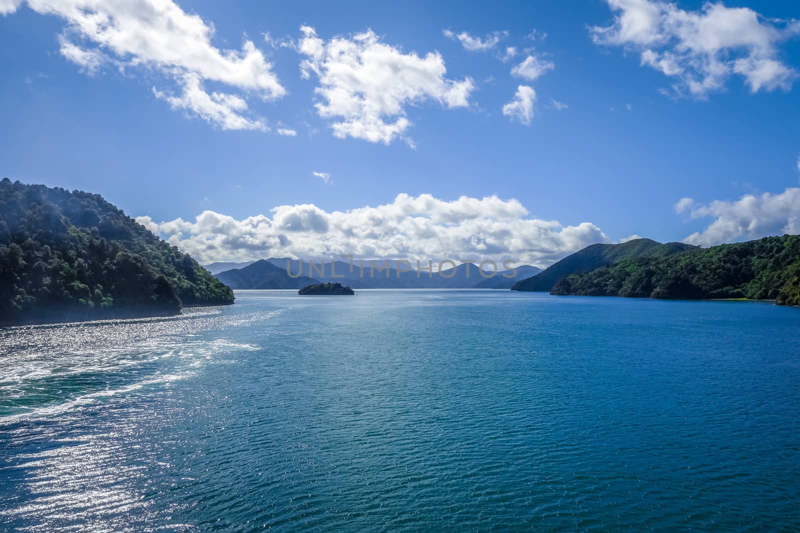 Marlborough Sounds coast and hills, New Zealand