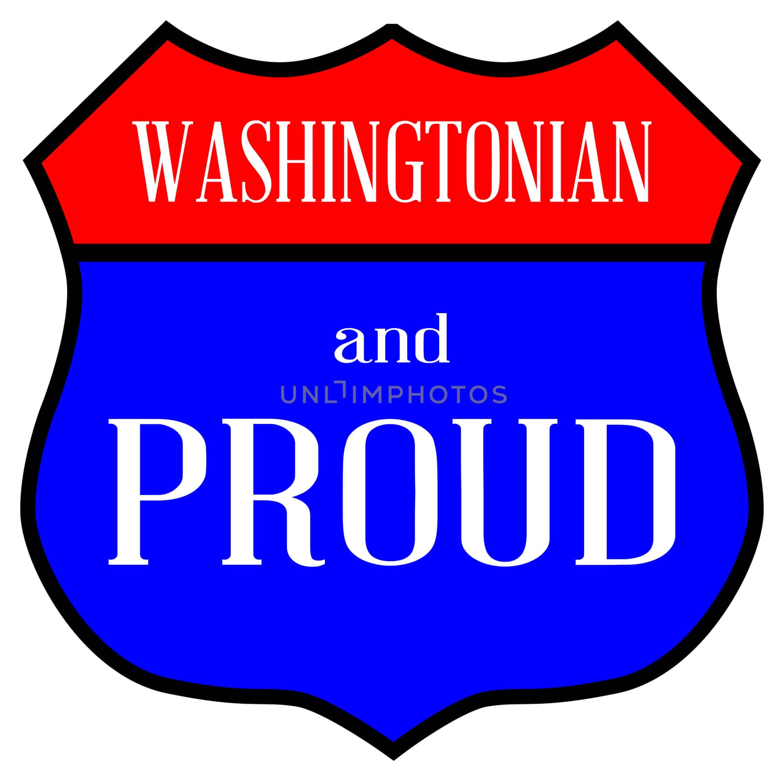Route style traffic sign with the legend Washingtonian And Proud