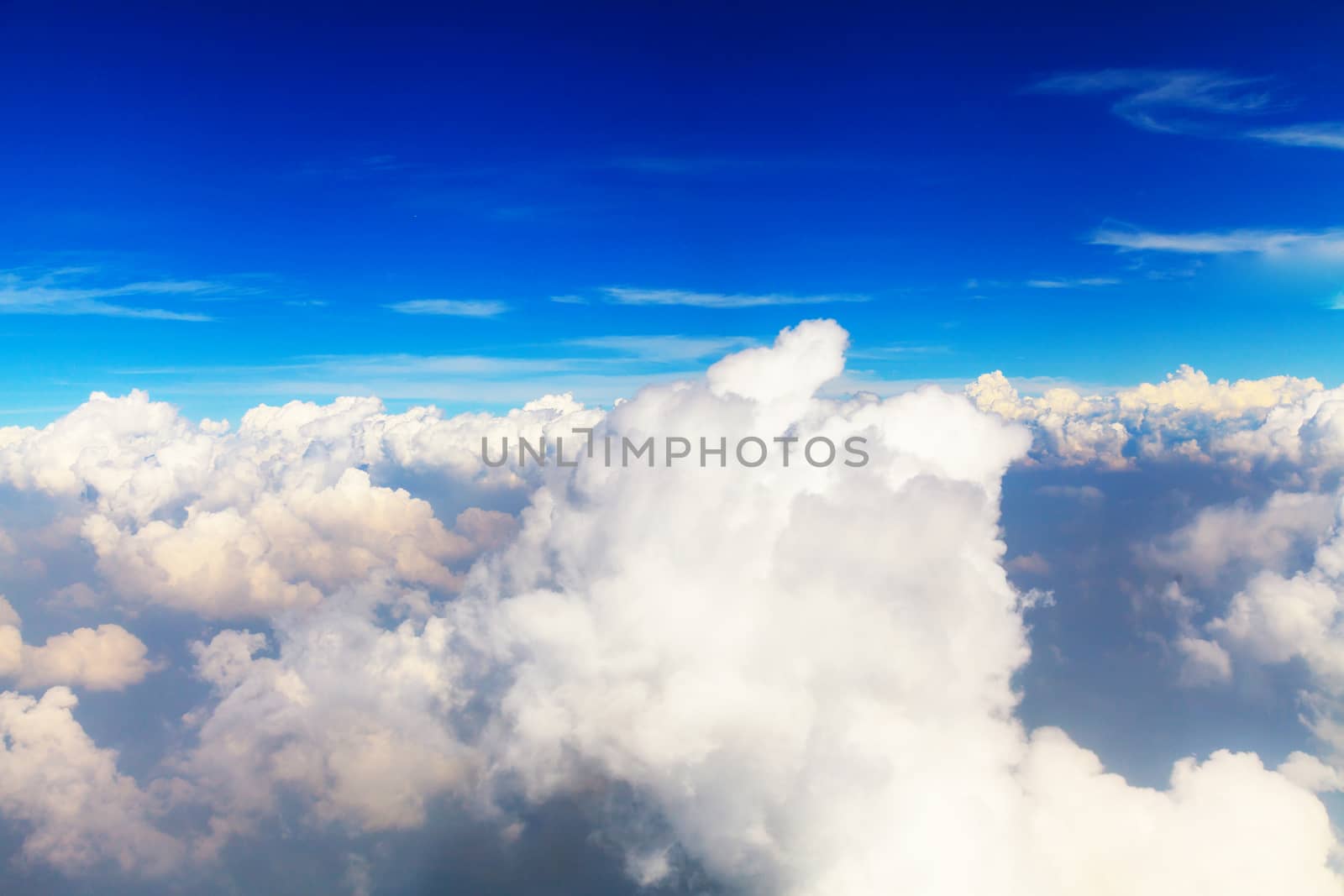 Beautiful Sky view through plane window