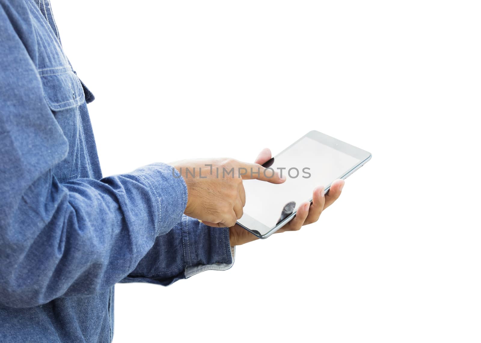 Businessman using digital tablet