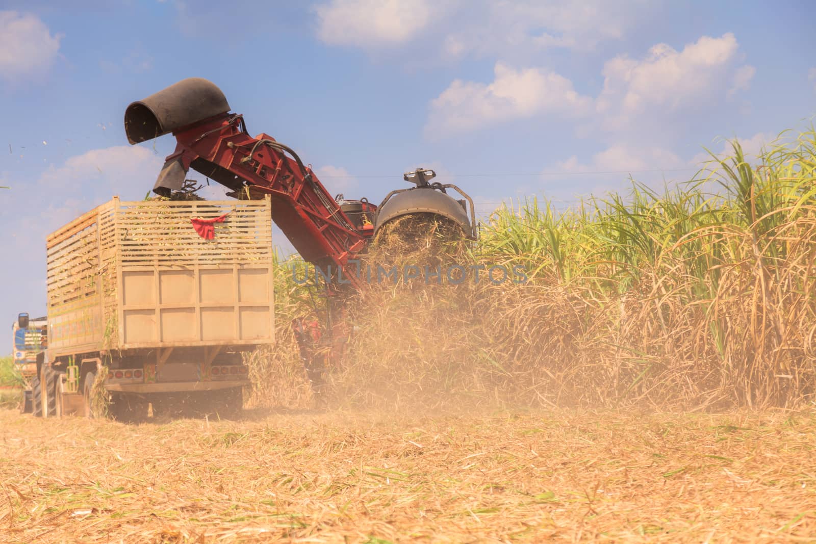 Sugarcane harvester machine