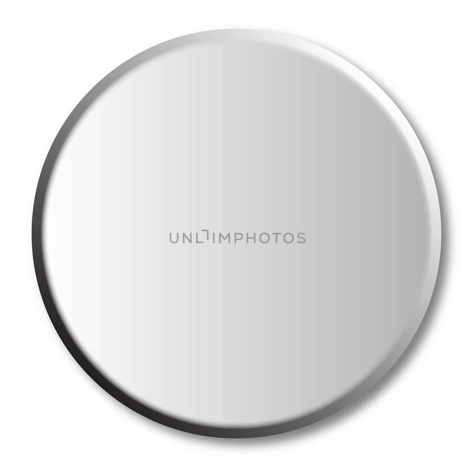 A large round button over a white background
