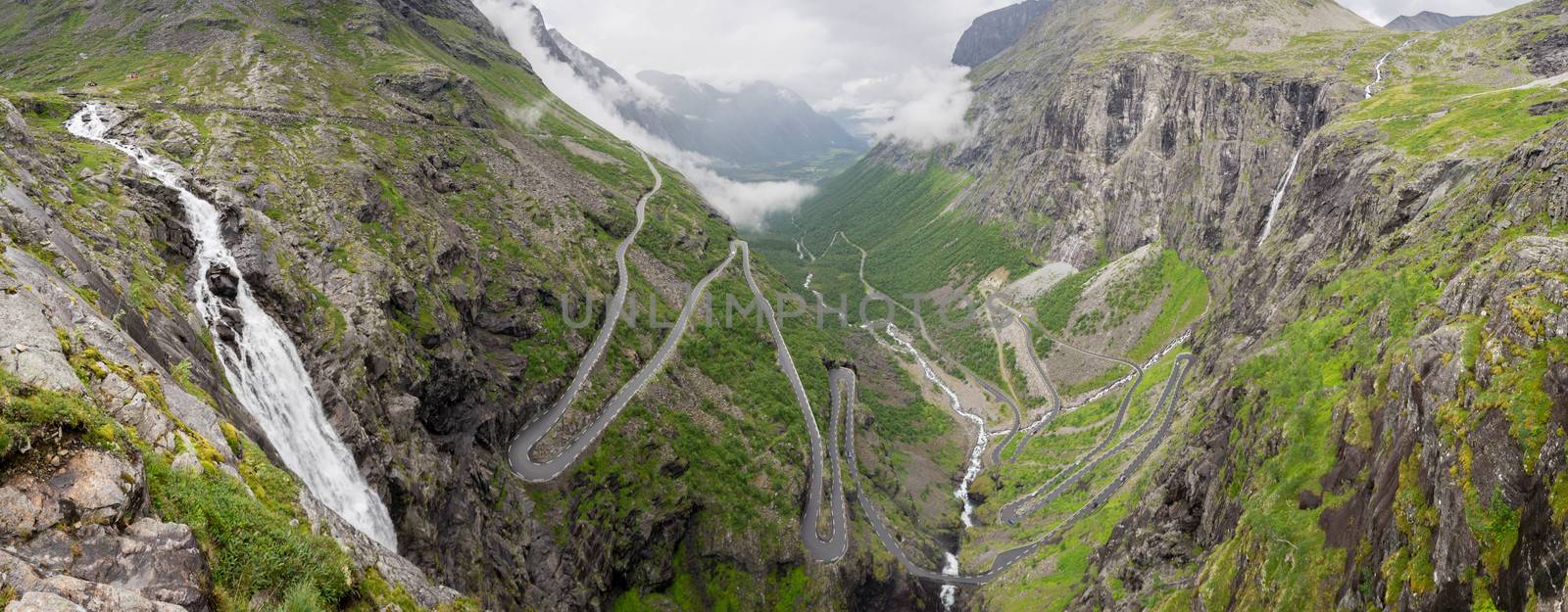 Nature travel in Norway vacation tourism Trollstigen road