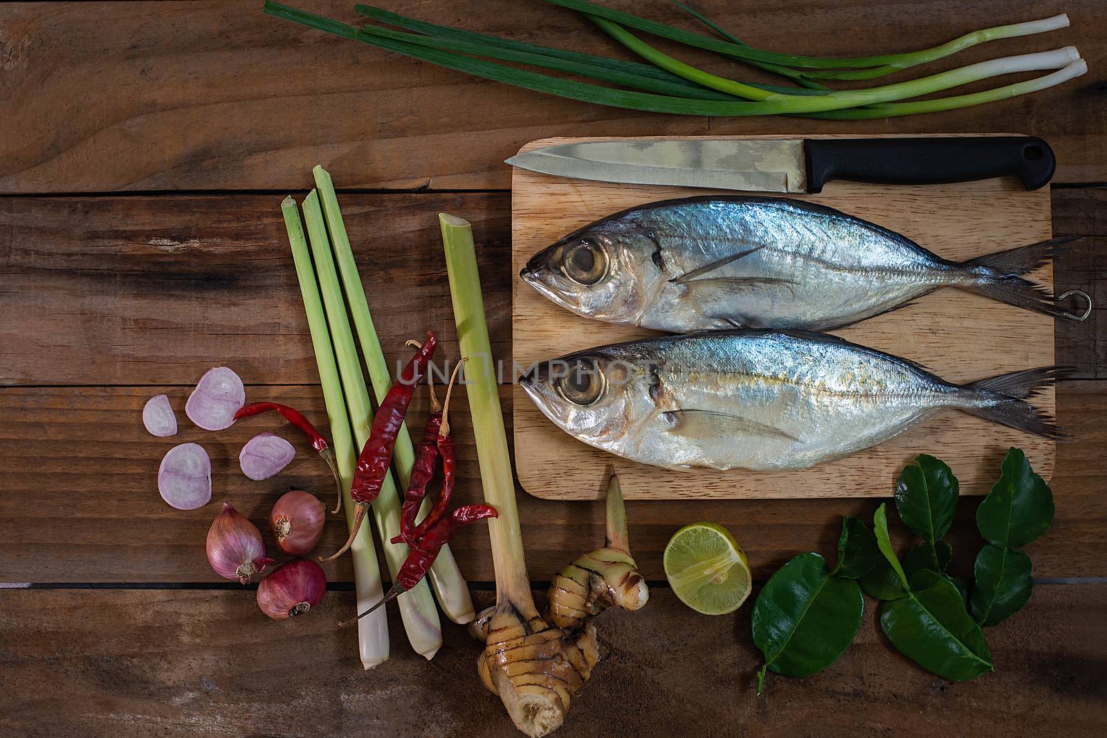 Mackerel and herbal cooking prepared with the "Tom Yum Pla To", Thai food