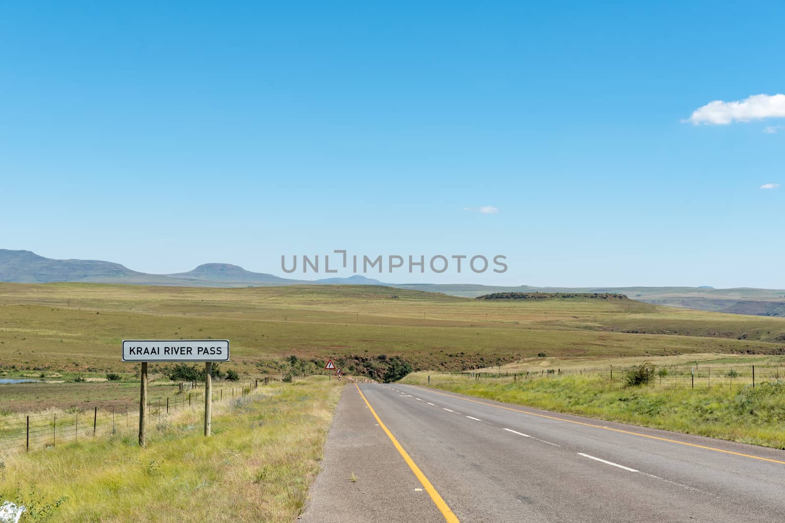 The start of the Kraai River Pass between Barkly East and Lady Grey in the Eastern Cape Province