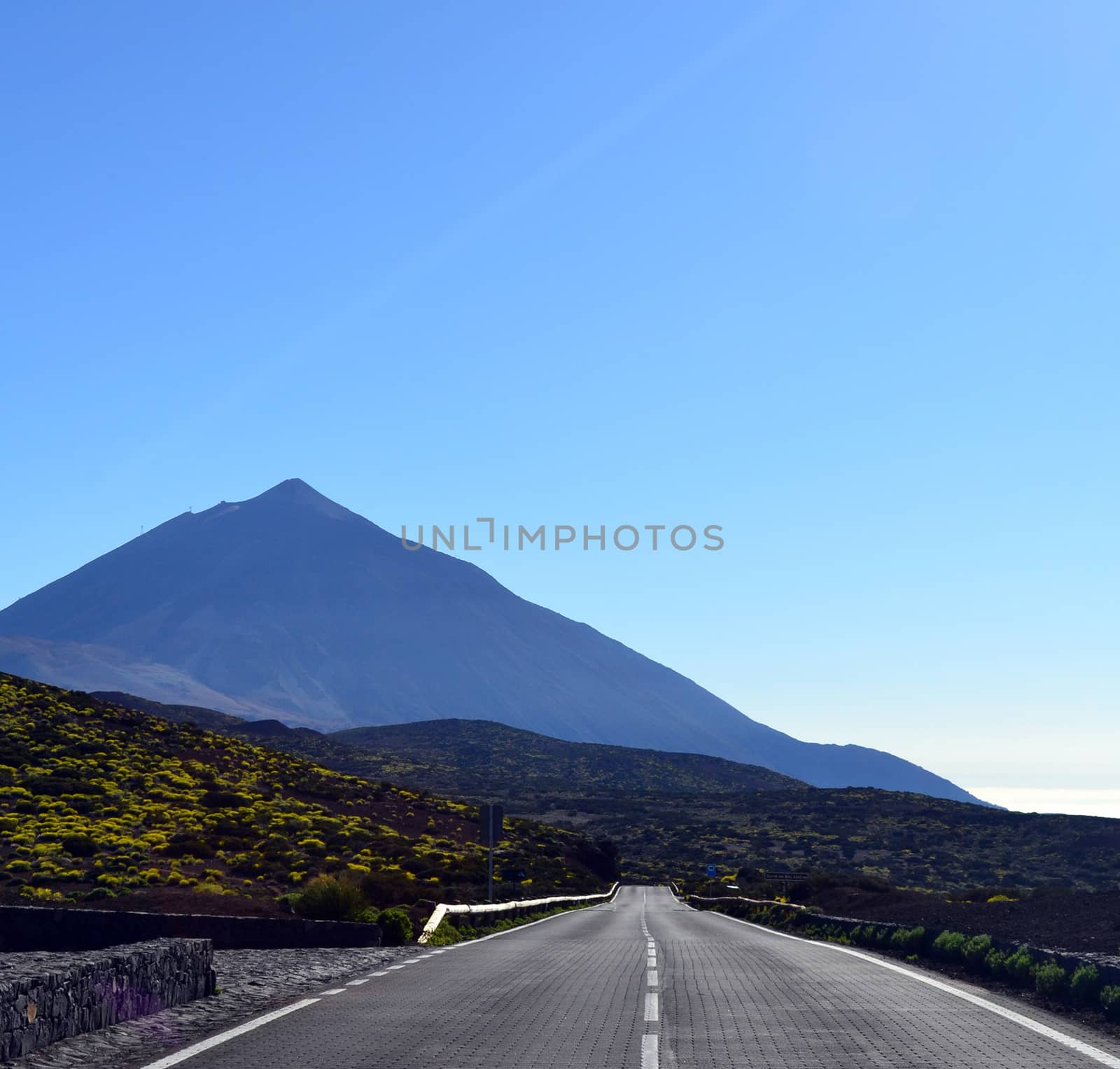 Road towards volcano El Teide Tenerife, Canary Islands by hibrida13