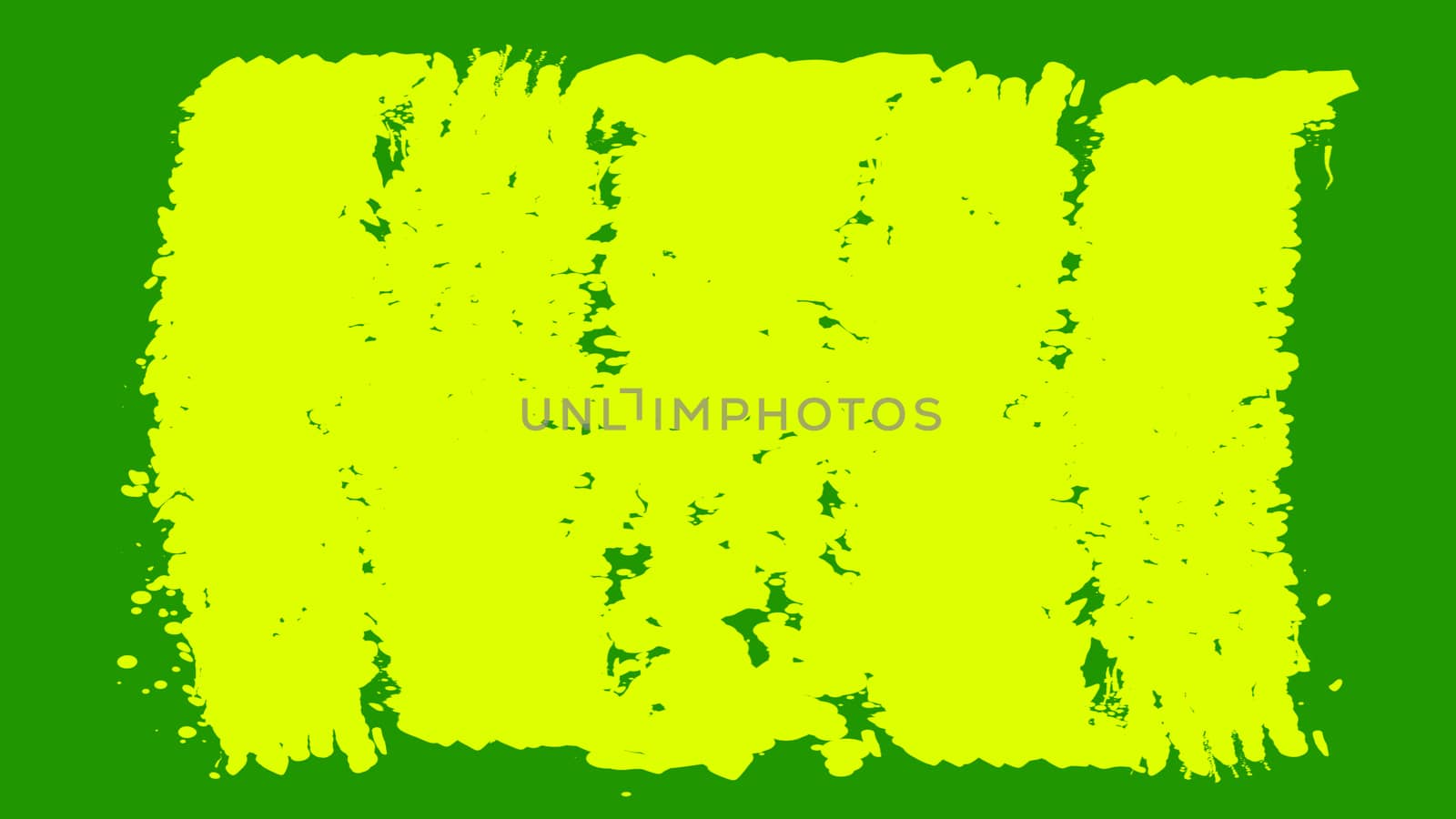 A cheery 3d illustration of yellow brush strokes painted vertically in the bright green background. They create the mood of juvenile creativity and happiness. 