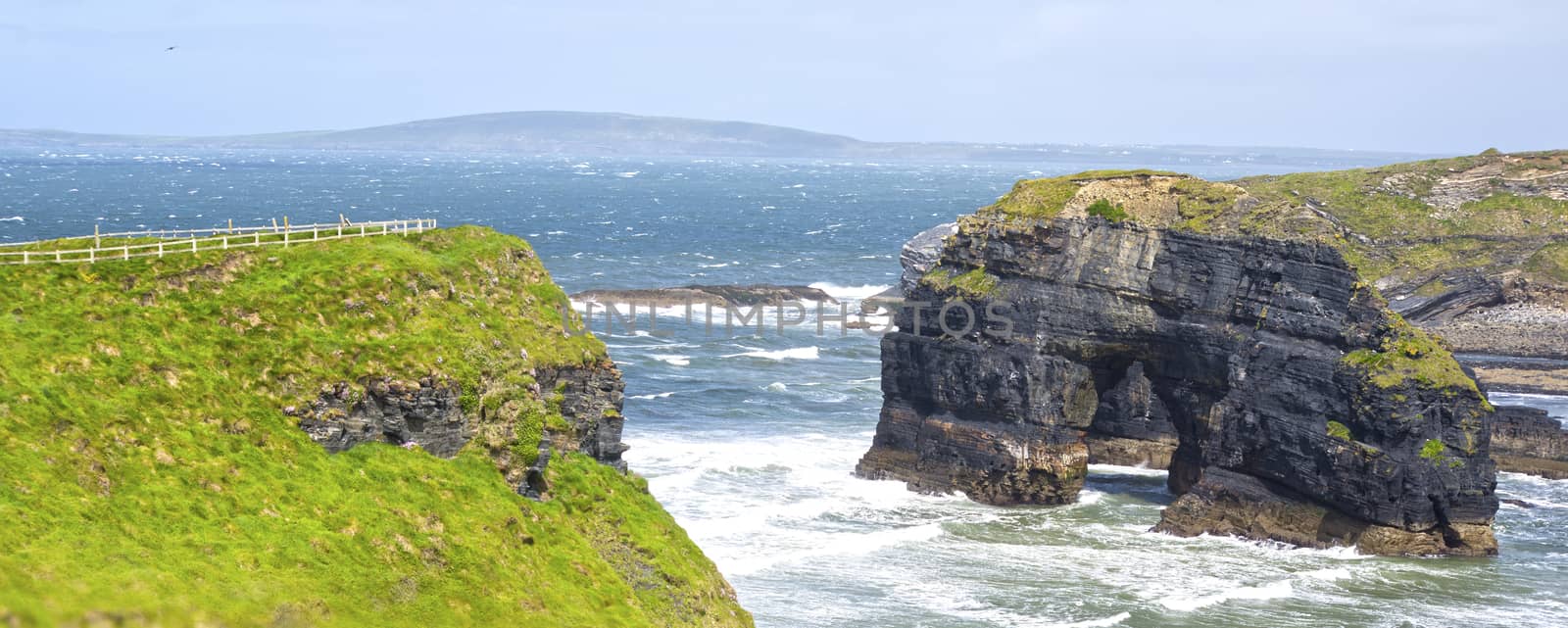 cliff walk at the virgin rock on the wild atlantic way in county kerry ireland