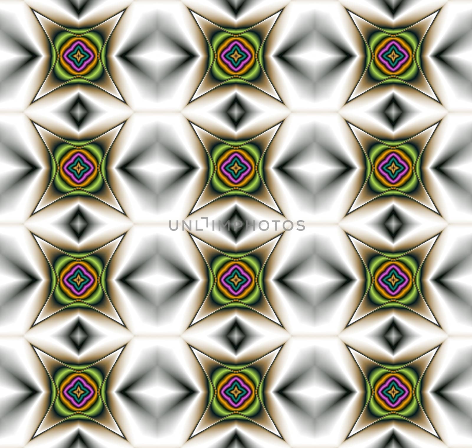 Digital computer graphic - seamless Astroniras fractal pattern for design