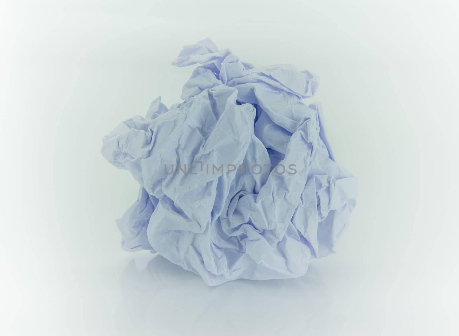 The Crumpled white paper ball