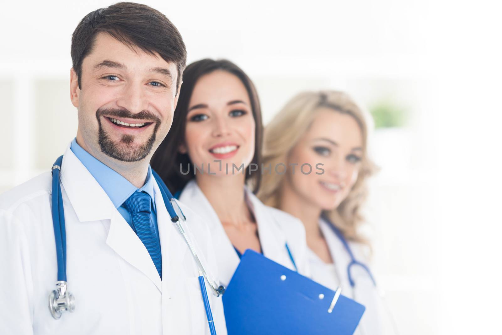 Team of doctors in a clinical office