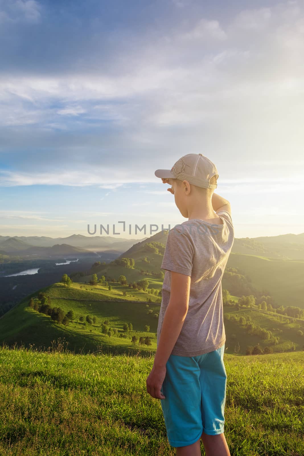 Young explorer at the sunset by rusak