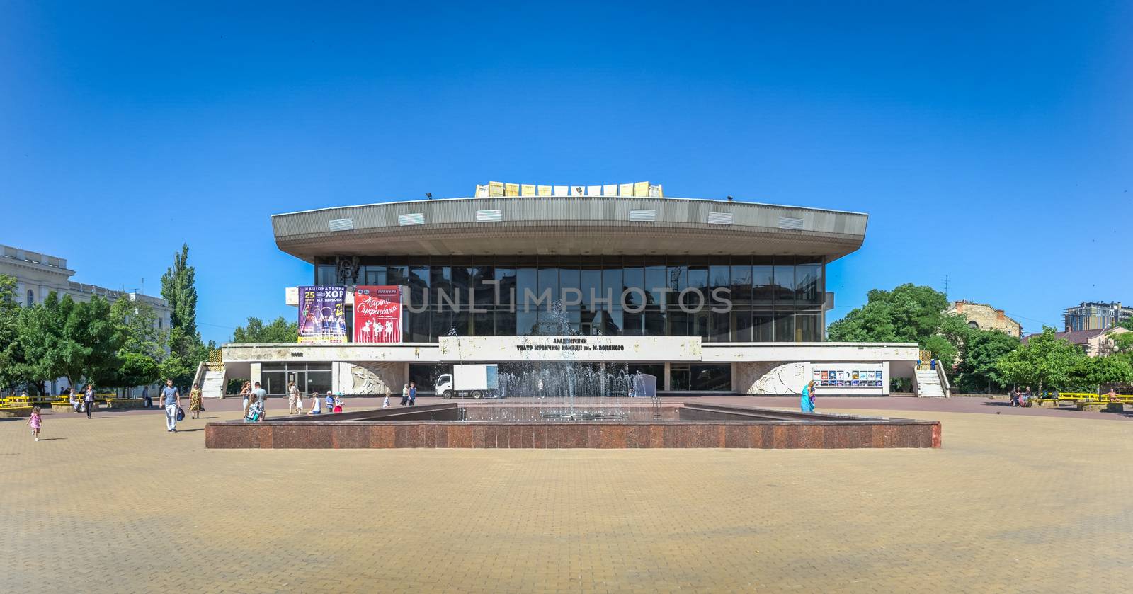 ODESSA, UKRAINE - 06.01.2018. Theater of Musical Comedy in Odessa city. A popular place to visit locals and tourists.