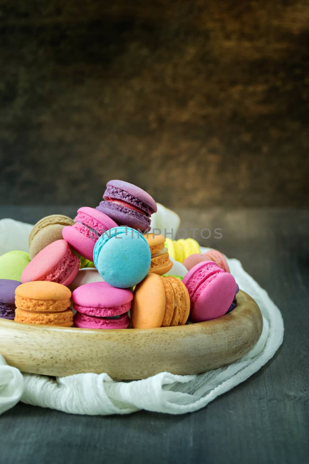 colorful of macarons by rakratchada