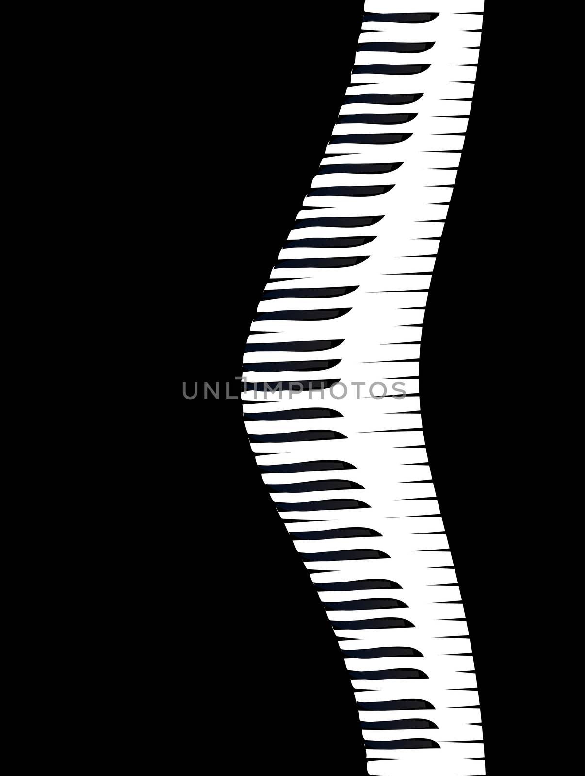 Abstract black and white piano keys set against a black background