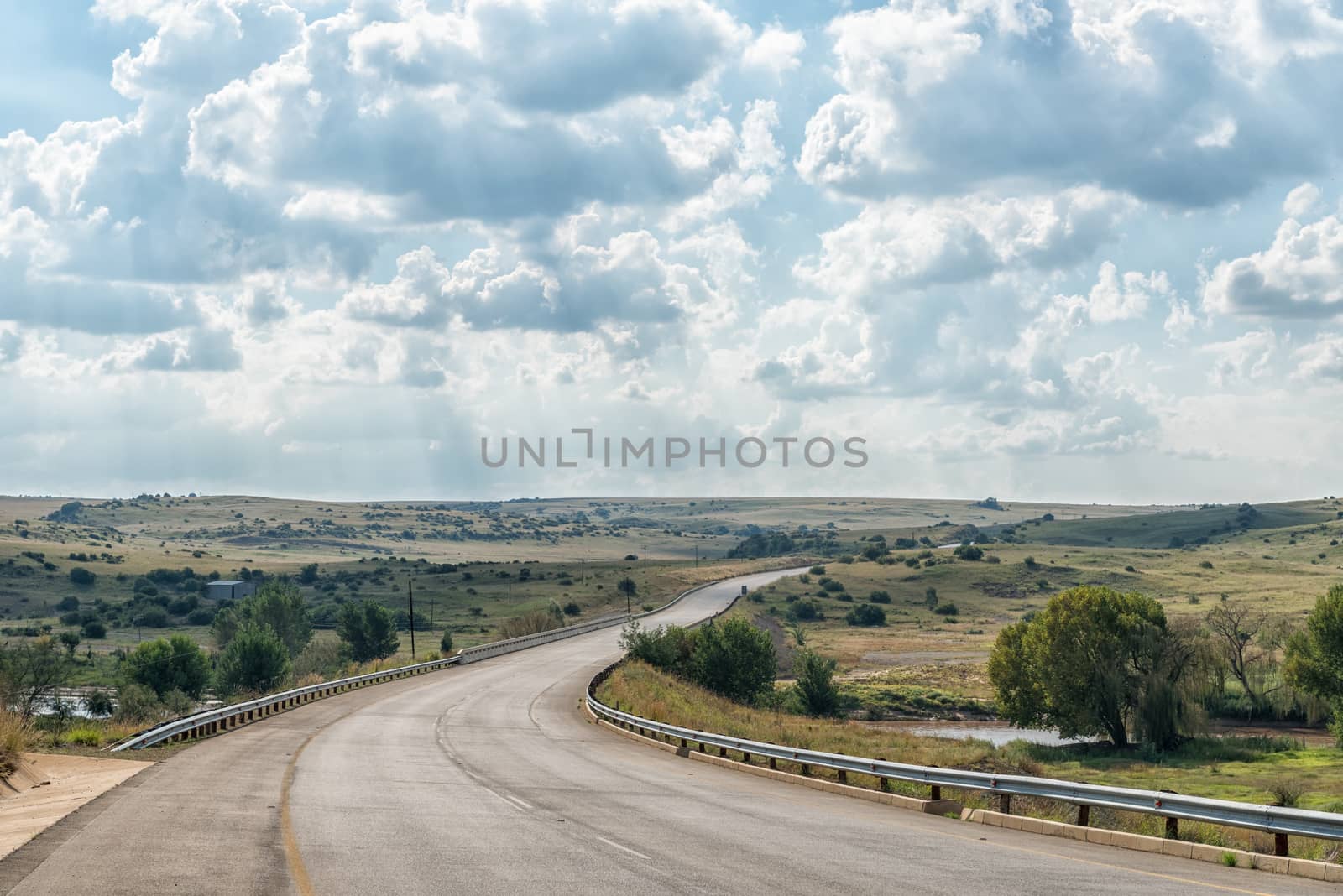 Road bridge on road R26 over the Caledon River near Wepener in the Free State Province