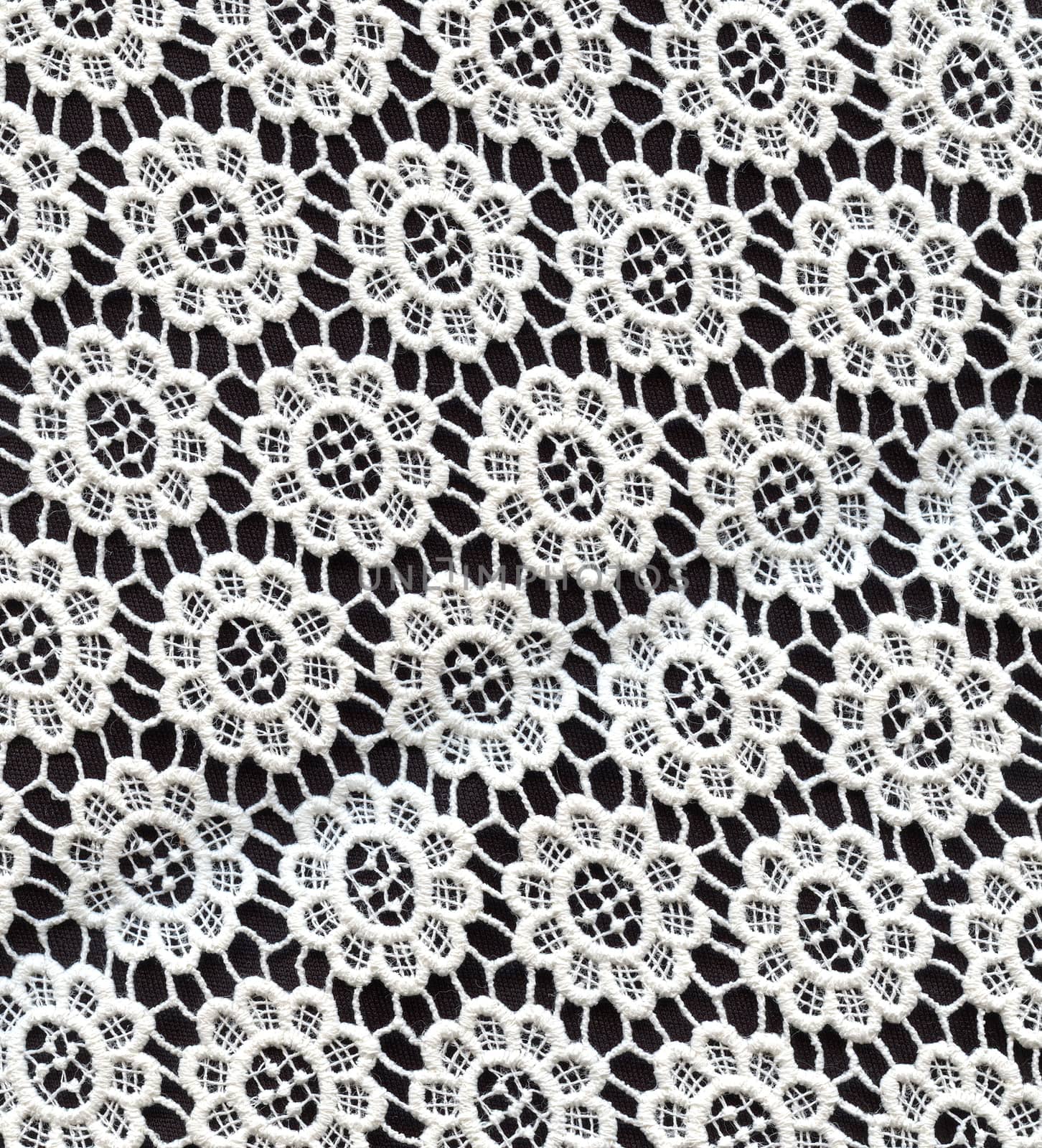 Wedding Lace Pattern. Black and White Color.