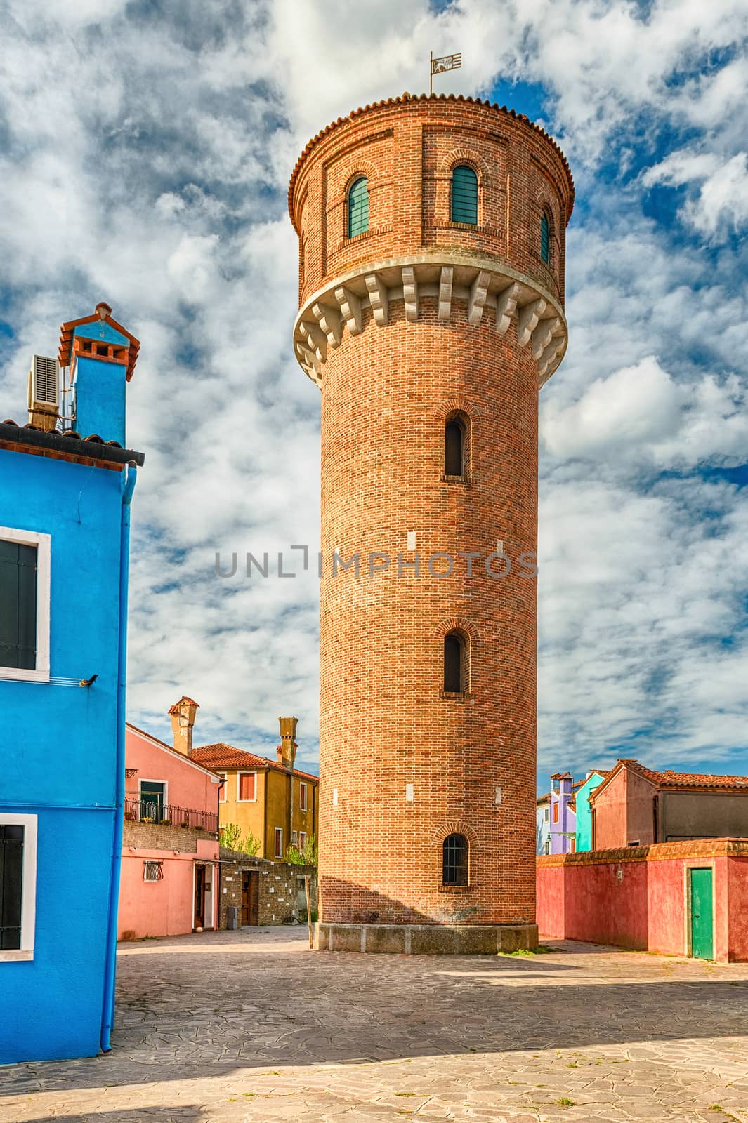 Water tower on the island of Burano, Venice, Italy by marcorubino