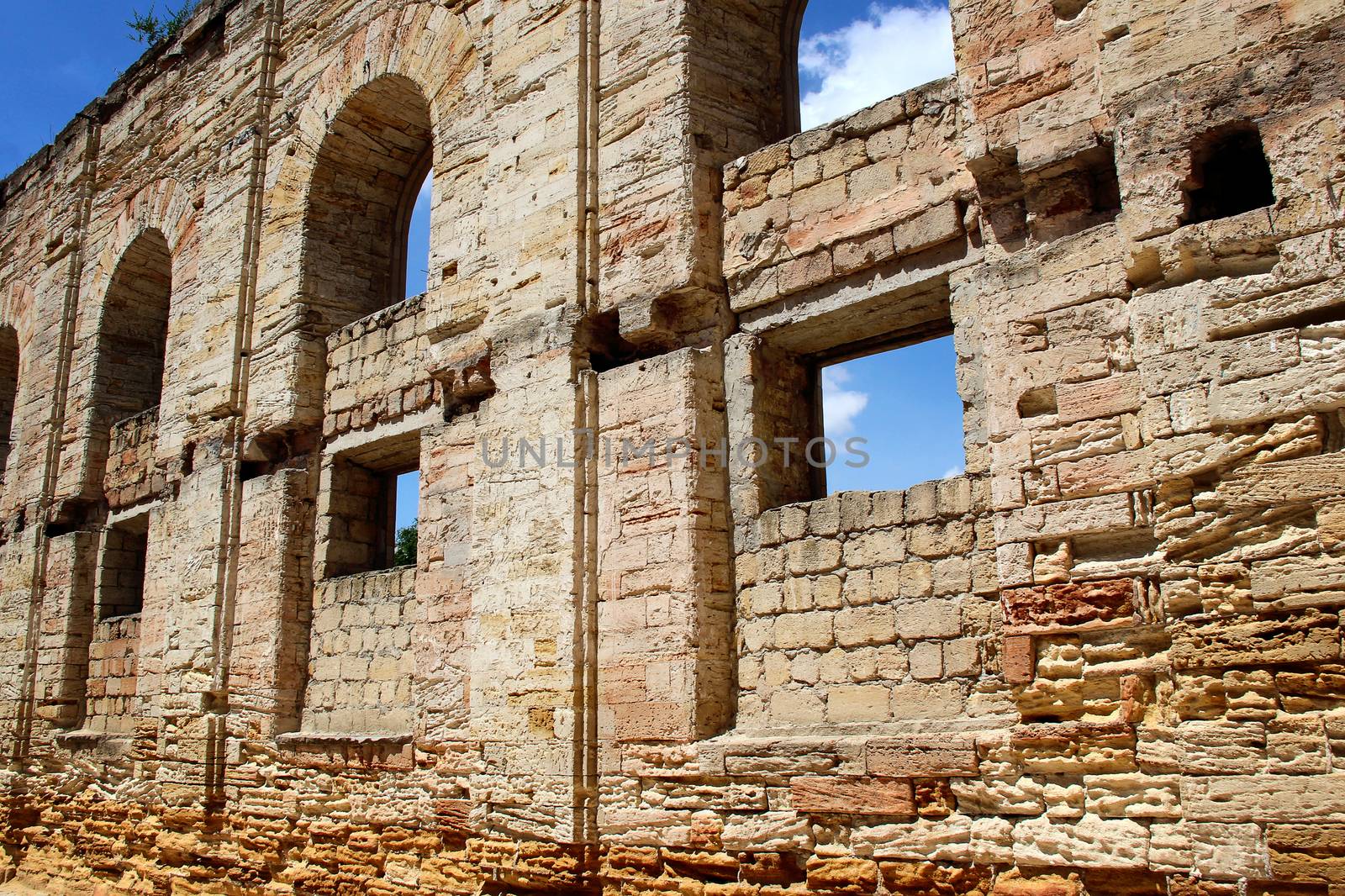 The ruins of the old German church. Photo. Ukraine