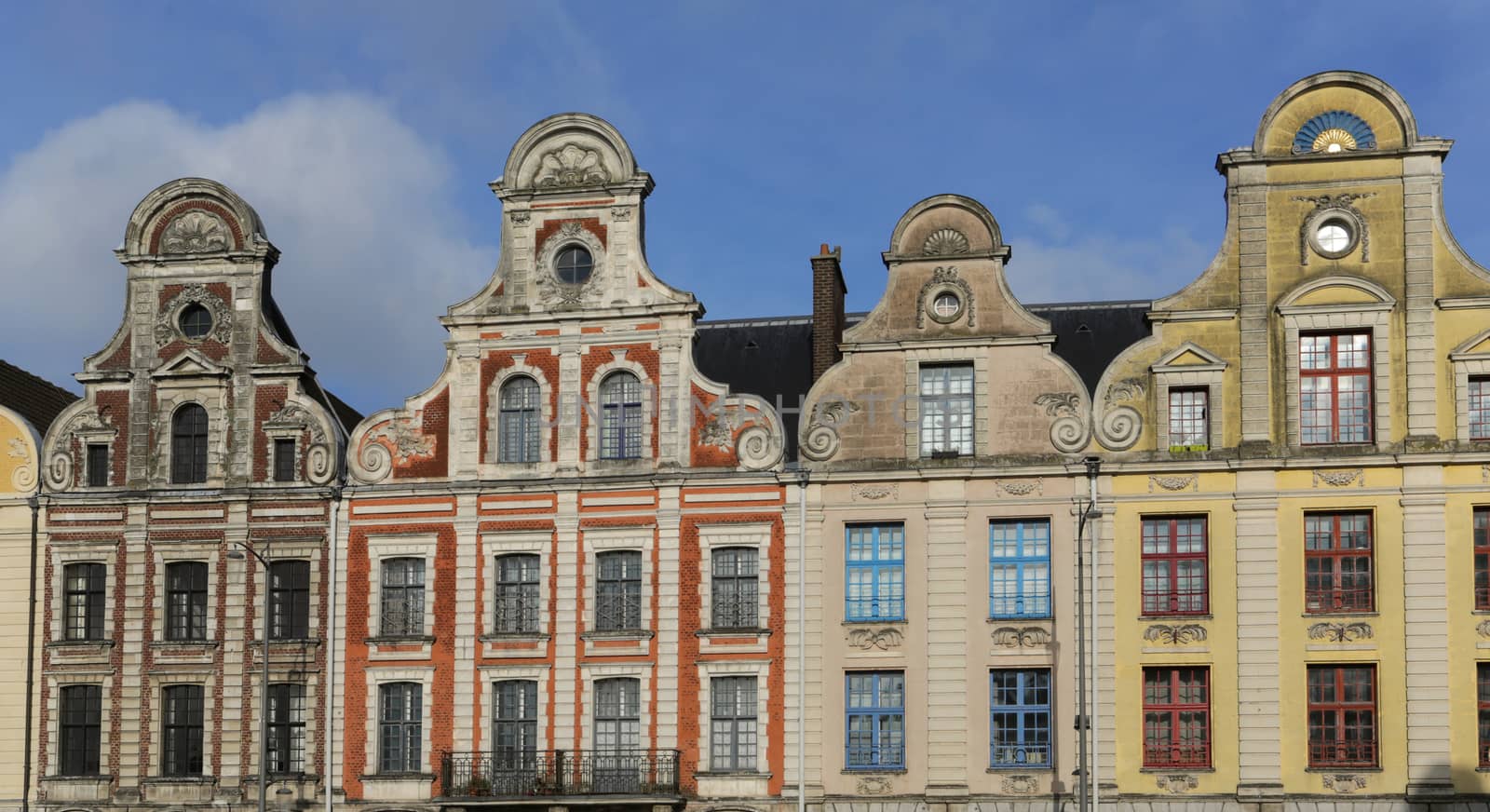 Old buildings around the Grand Place in the French Arras