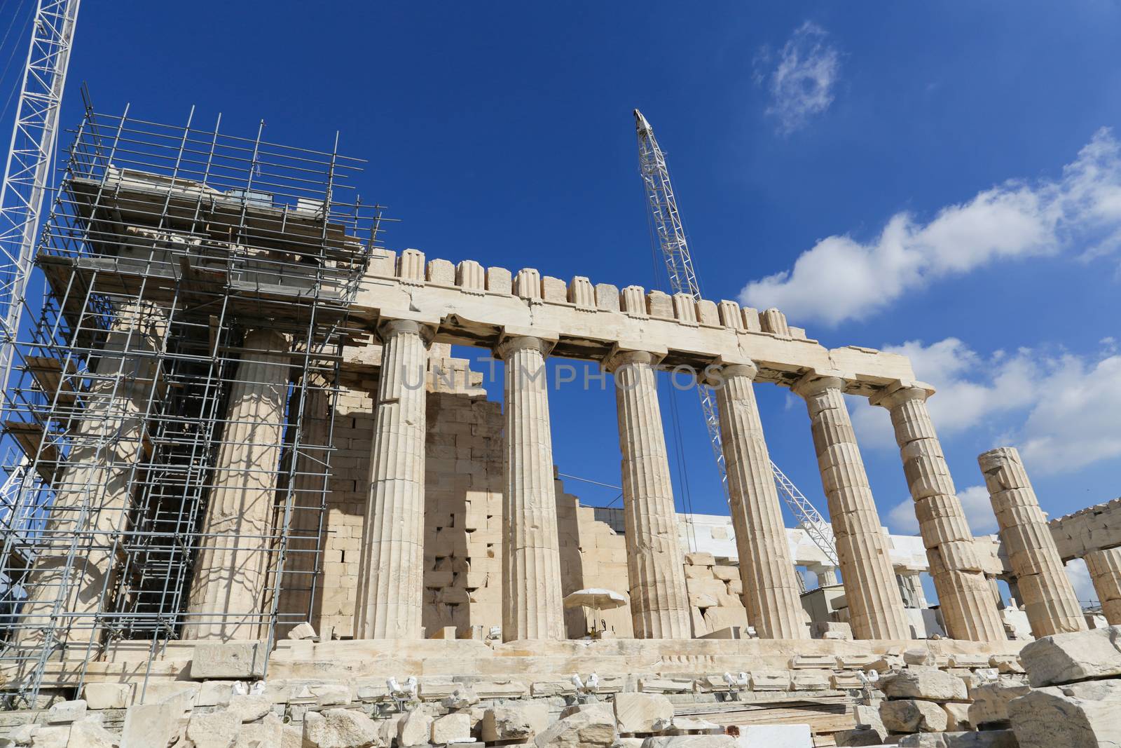 The Parthenon at the Acropolis in Athens, Greece