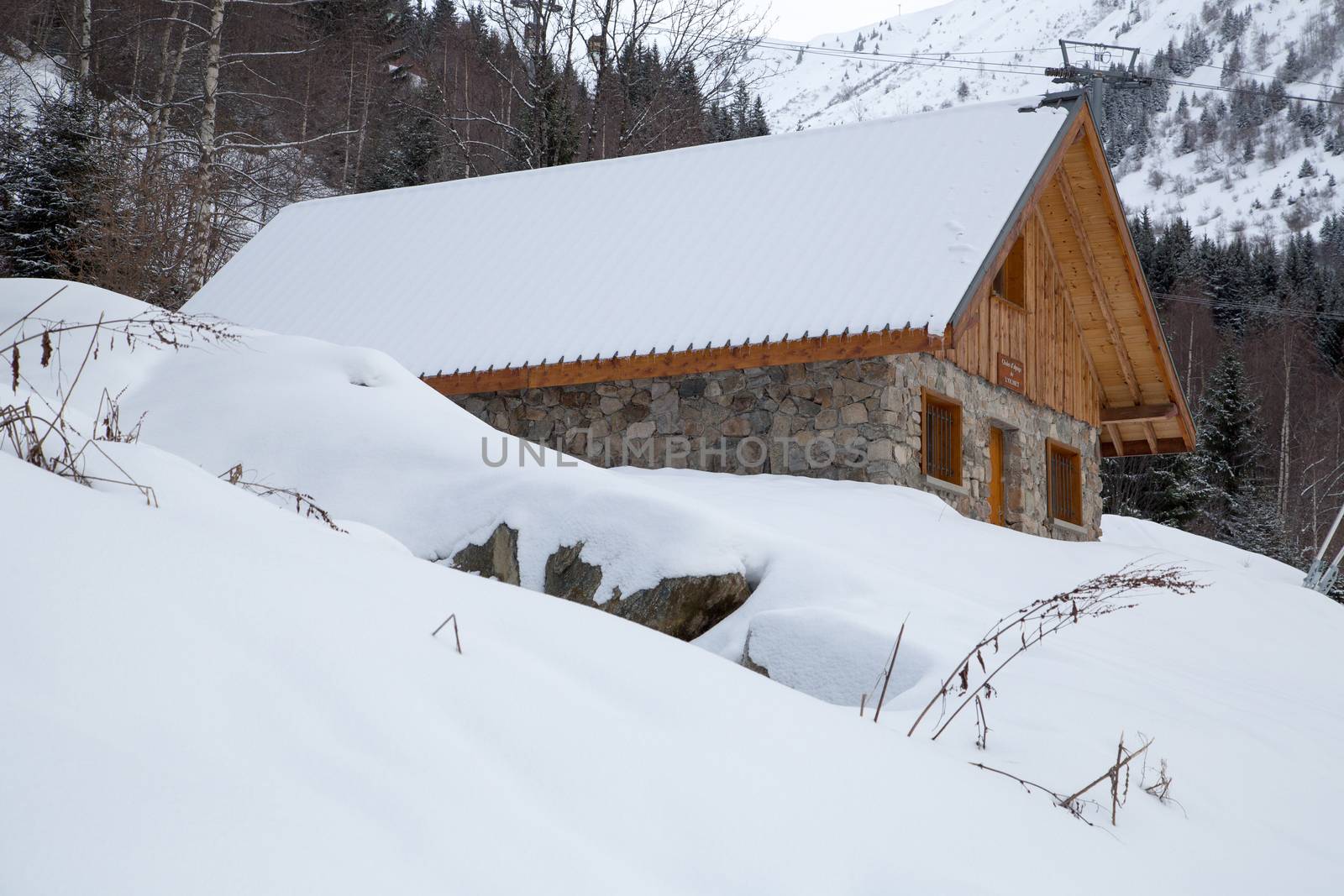 Chalet in winter by Kartouchken