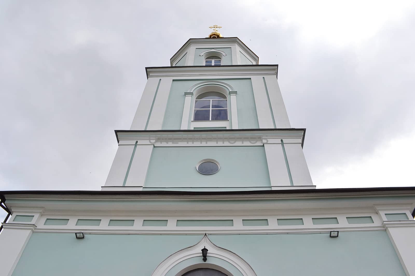 The bell tower of the Orthodox Cathedral in Zhitomir.