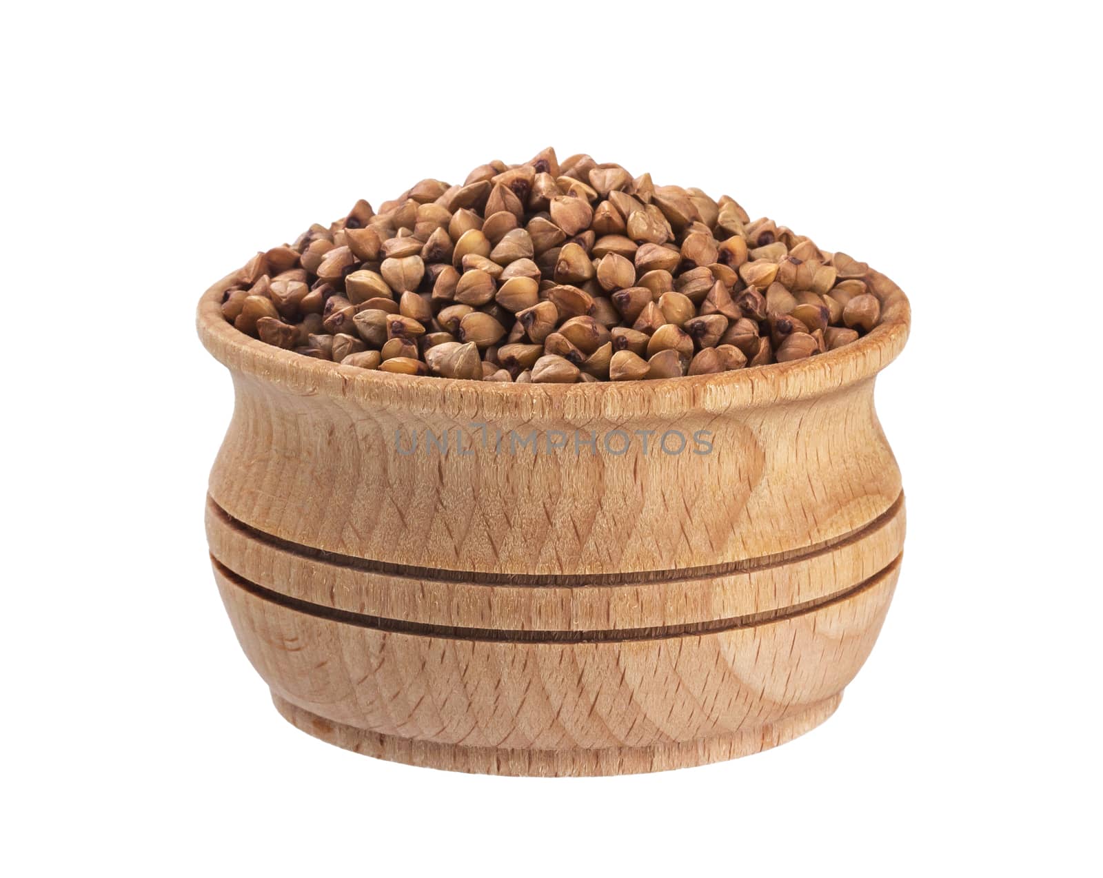 Buckwheat grain isolated on white background with clipping path. Closeup by xamtiw