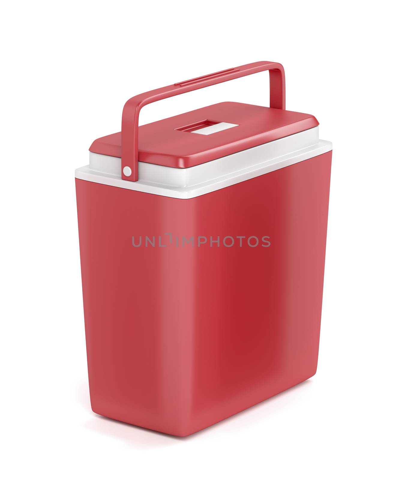 Red portable refrigerator by magraphics