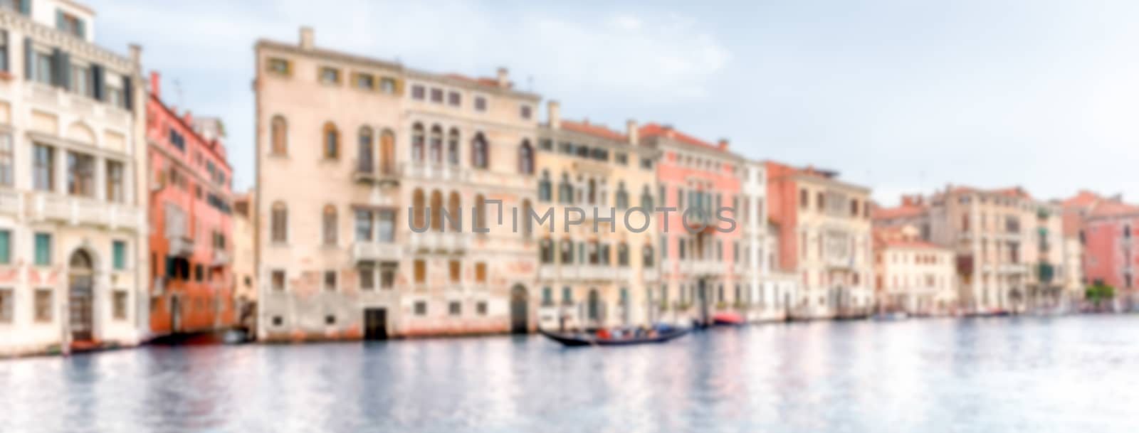 Defocused background with architecture along the Grand Canal, Ve by marcorubino