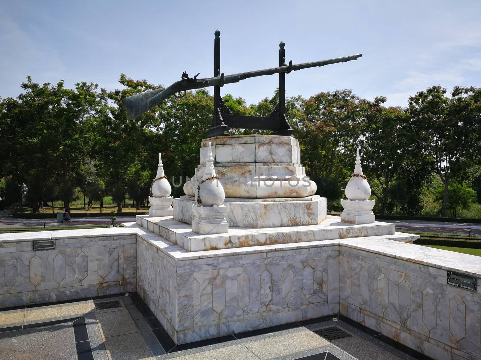 Monument of King Naresuan in Ayutthaya provide that old historical Thailand country

