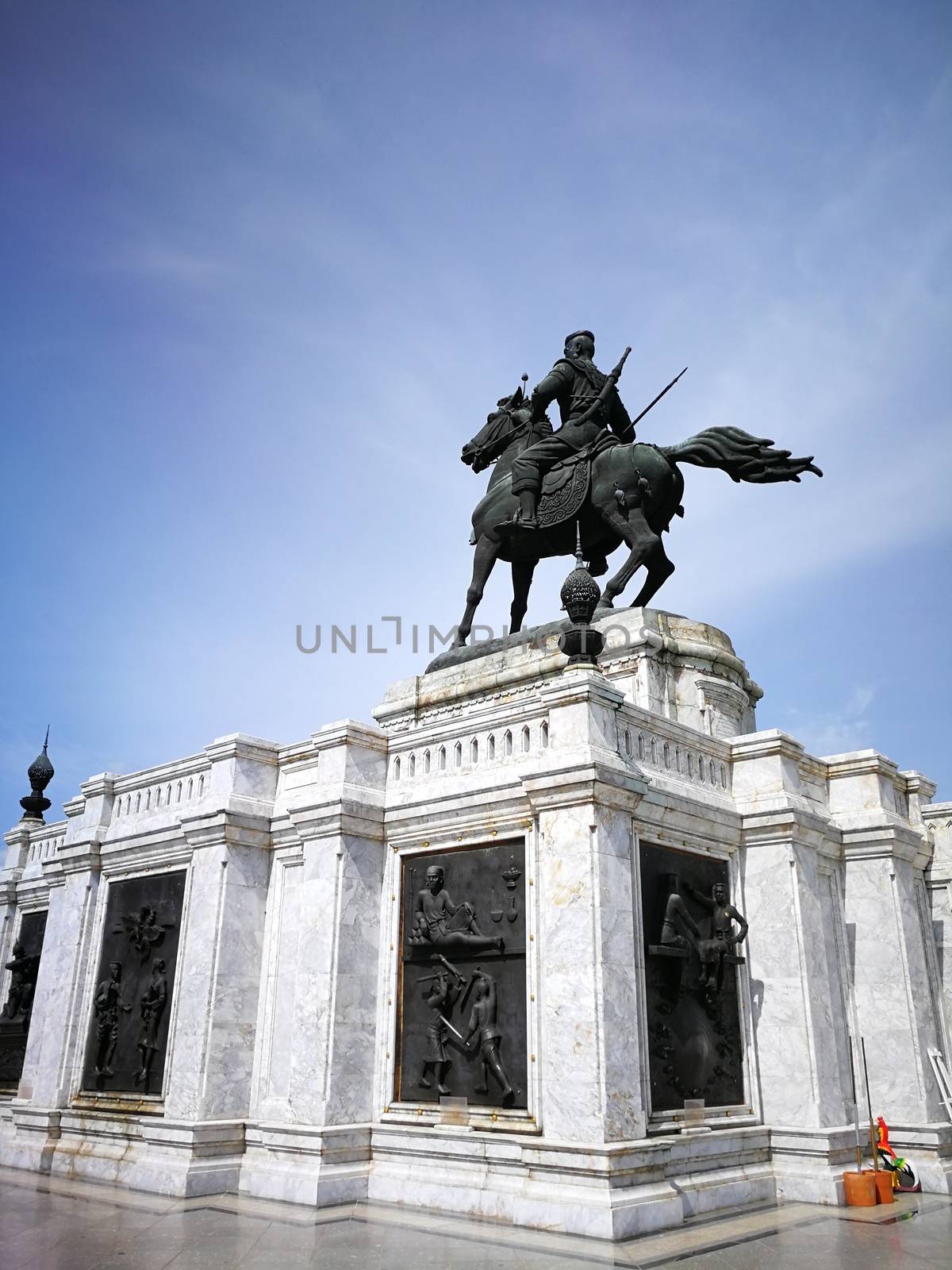 Monument of King Naresuan in Ayutthaya provide that old historical Thailand country

