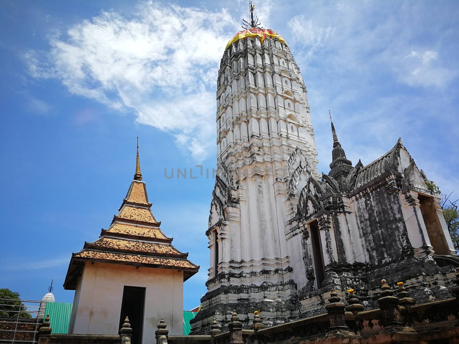 A beautiful Thailand temples, pagodas and Buddha statute in old  by shatchaya