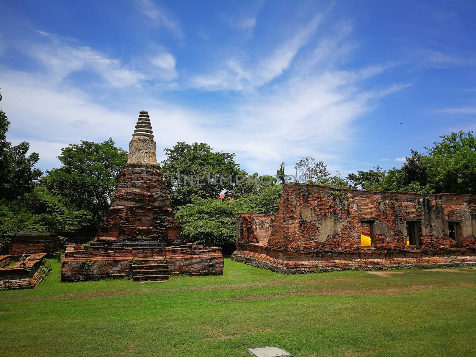 A beautiful Thailand temples, pagodas and Buddha statute in old  by shatchaya