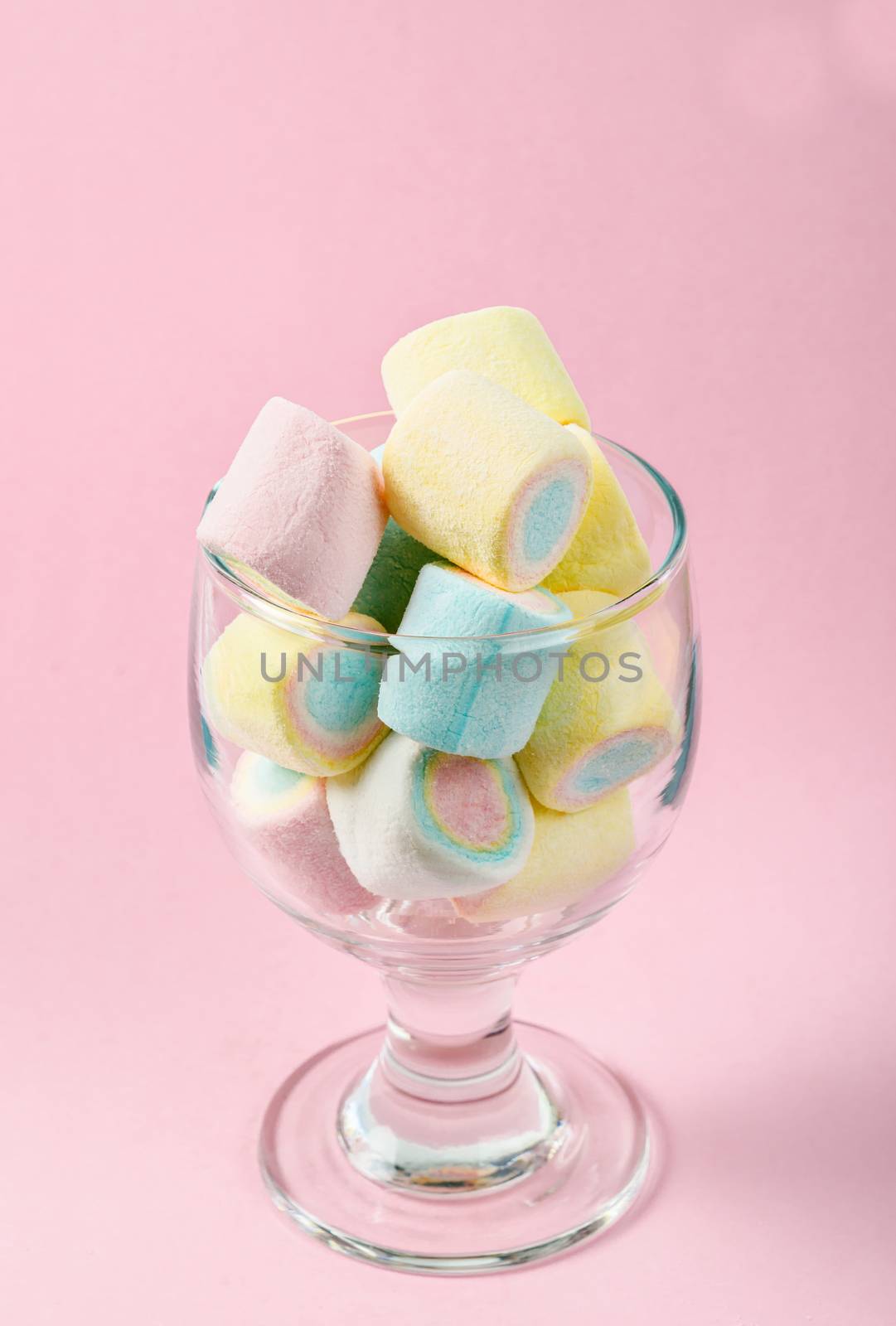 Colorful mini marshmallows. by Gamjai