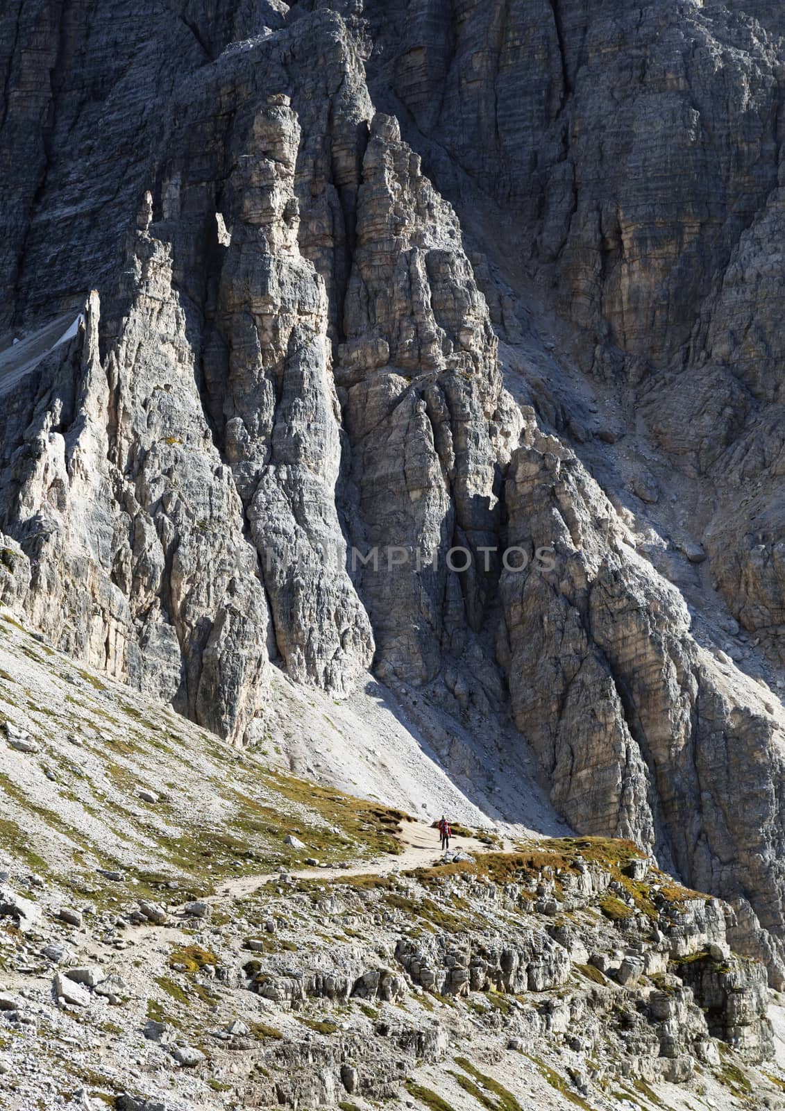 Dolomites mountains landscape on a sunny autumn day