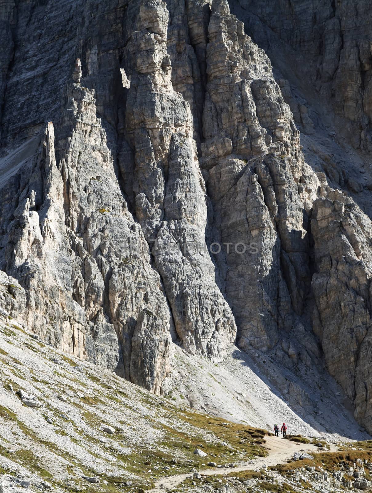 Dolomites mountains landscape on a sunny autumn day