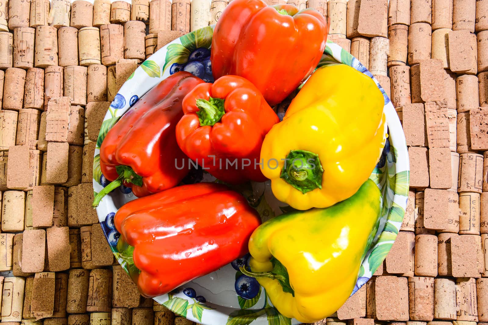 Italian peppers freshly picked from the countryside