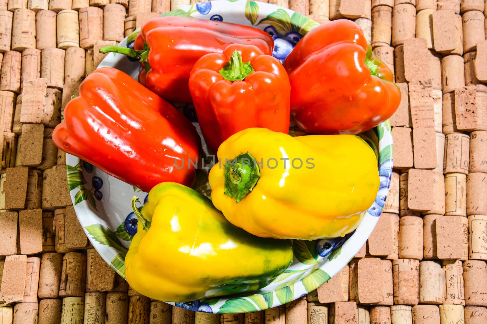 Italian peppers freshly picked from the countryside