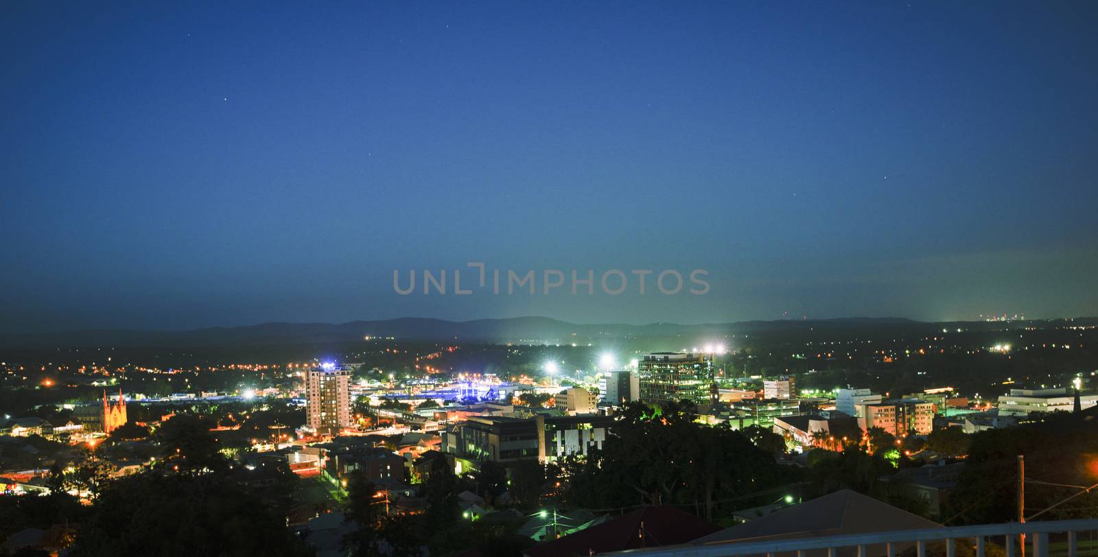 View of Ipswich City at night. by artistrobd