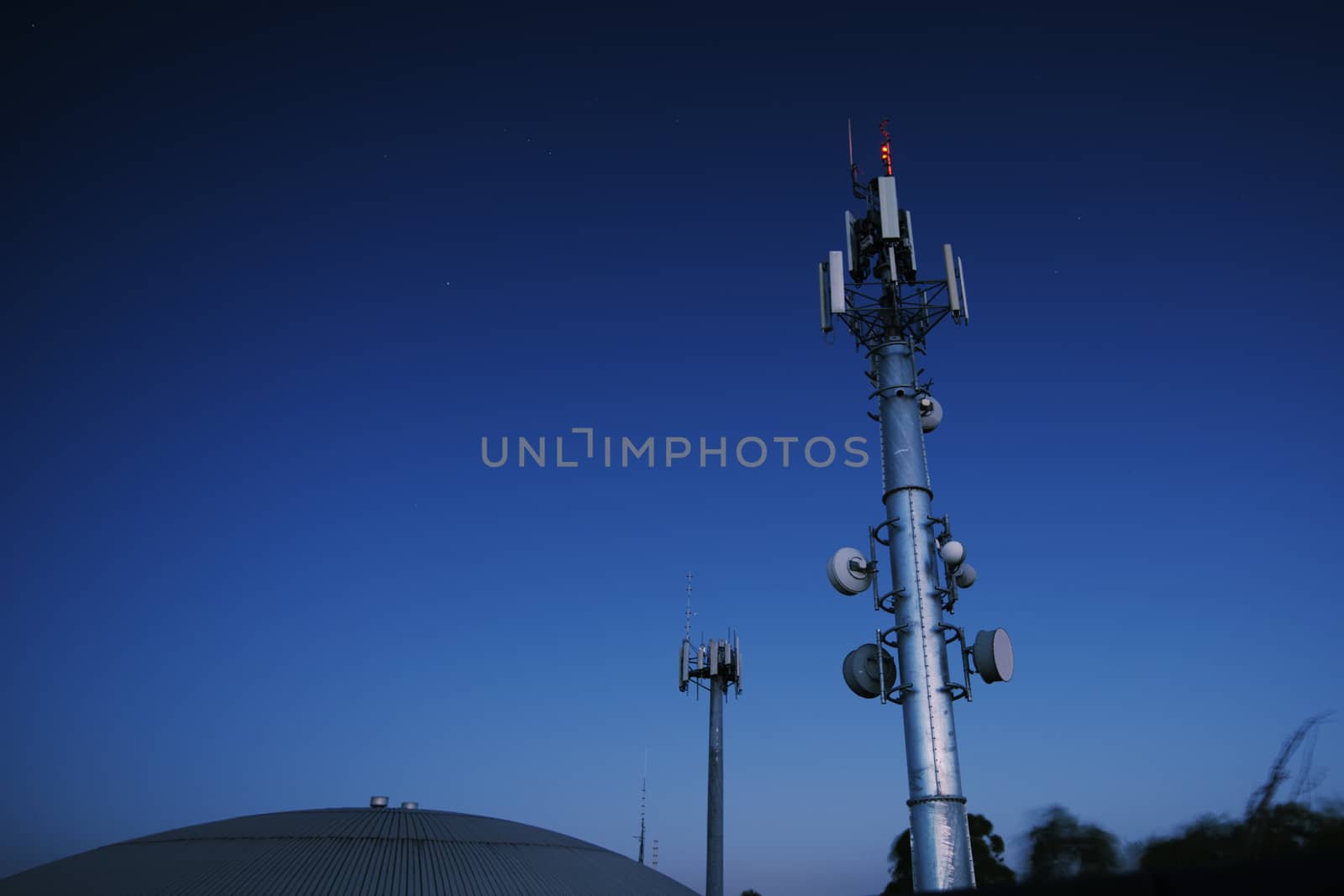 Communications and radio tower in Ipswich City, Queensland.