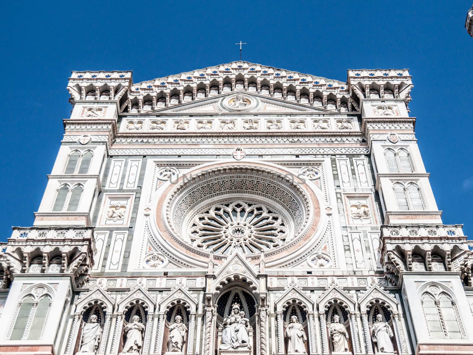 Main portal of Florence Catherdal, Cattedrale di Santa Maria del Fiore or Il Duomo di Firenze, with ornamental mosaic, Firenze, Tuscany, Italy by pyty