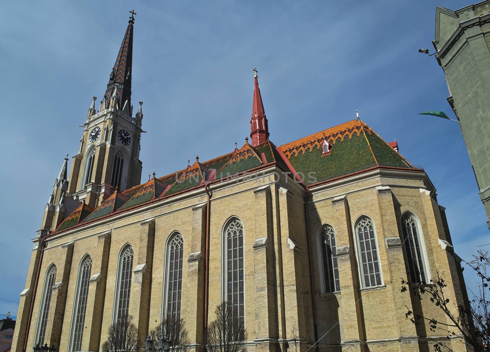 Catholic cathedral in centre of Novi Sad, Serbia