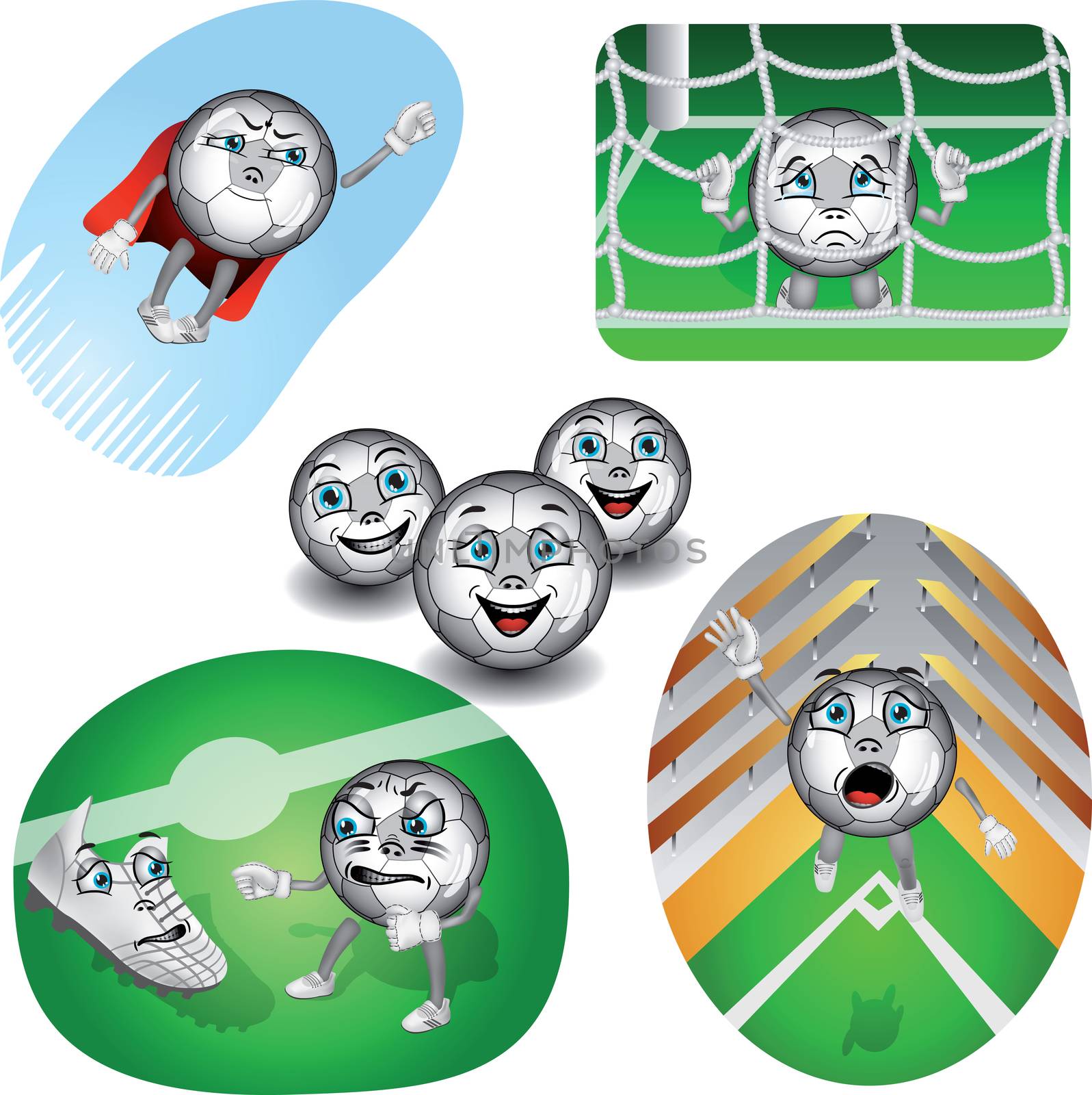 Set of life soccer balls by TimLari