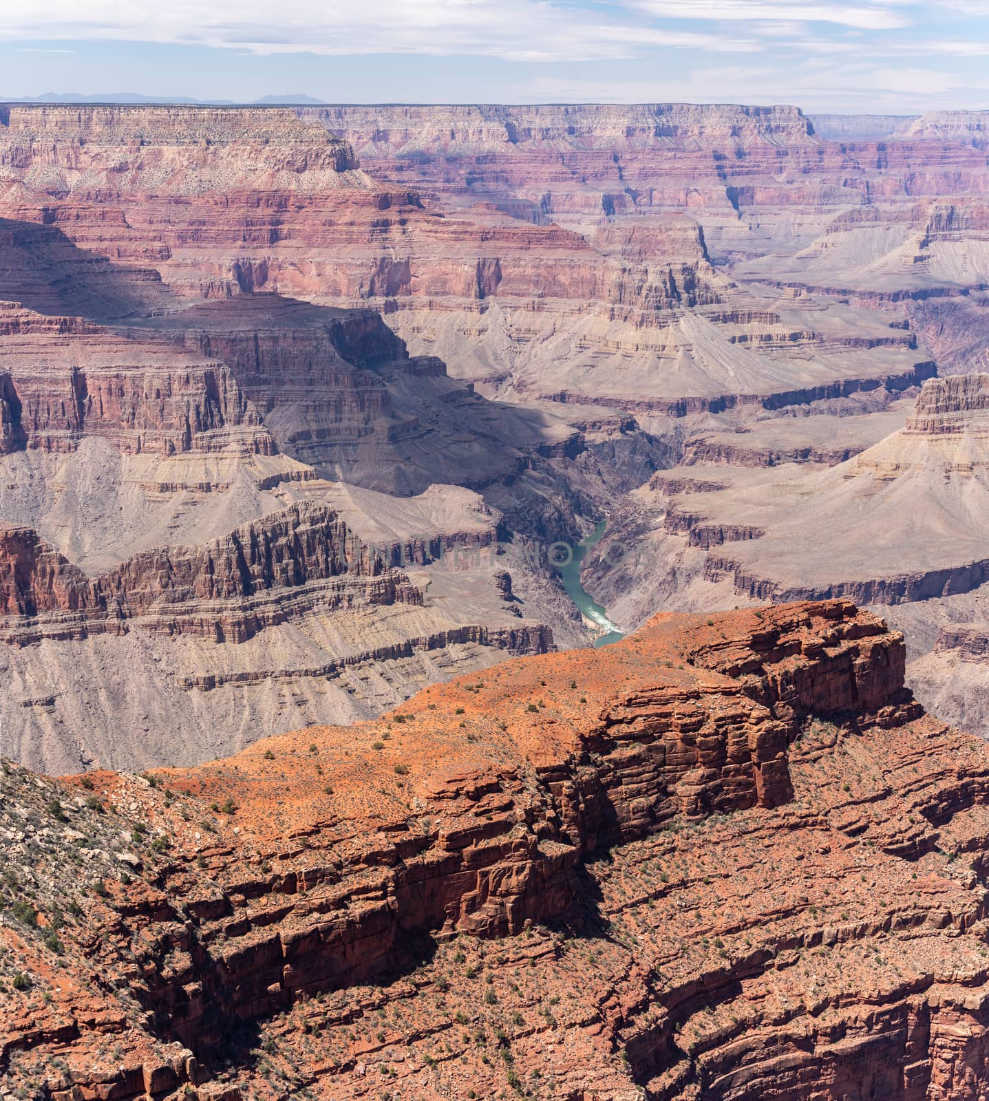 South rim of Grand Canyon in Arizona USA Panorama