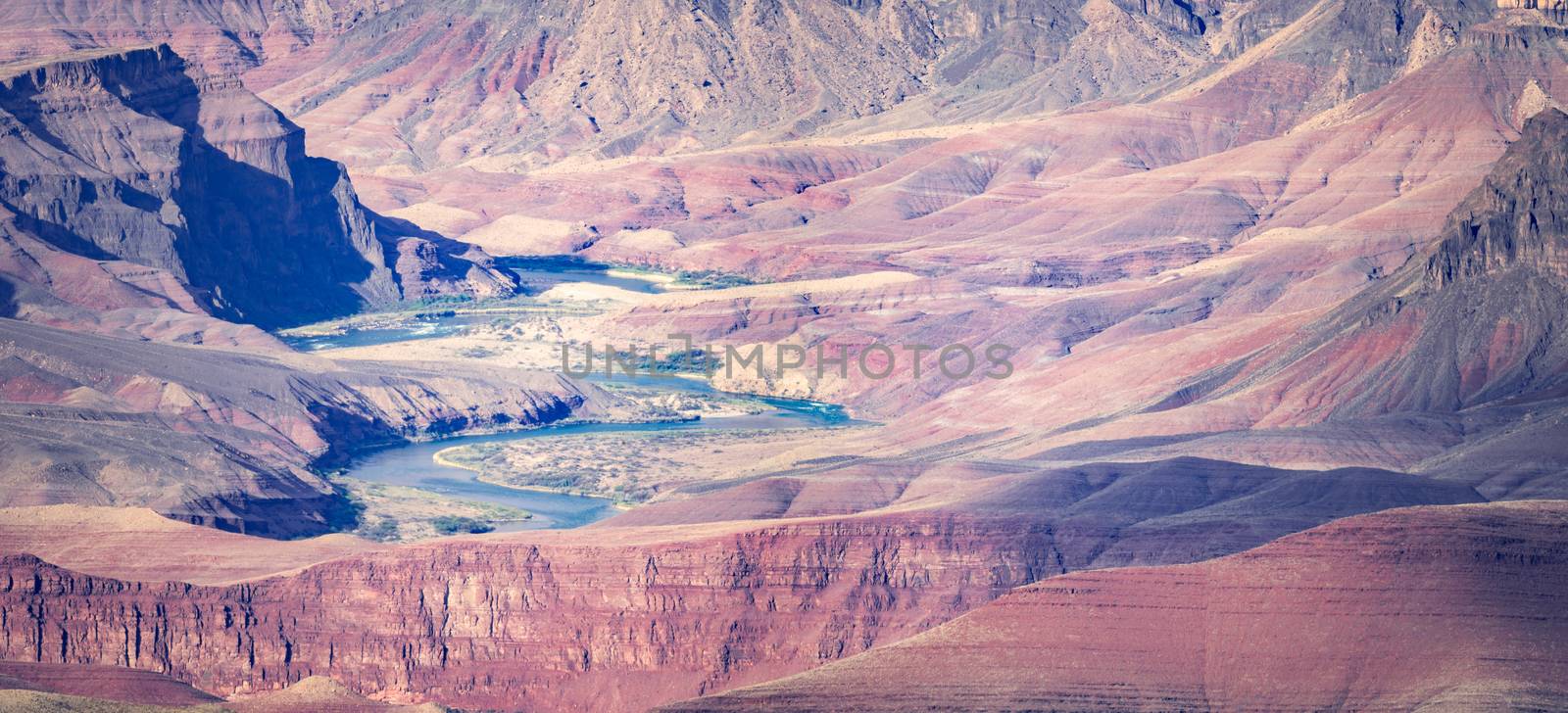 South rim of Grand Canyon in Arizona USA Panorama