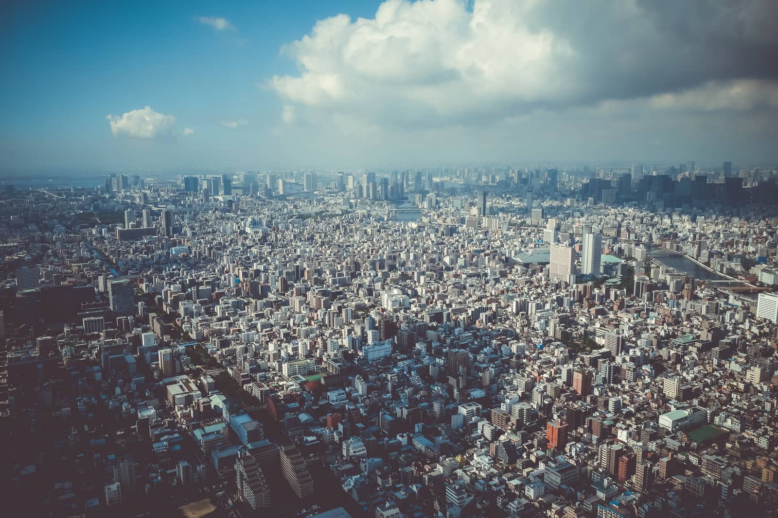 Tokyo city skyline aerial view, Japan by daboost