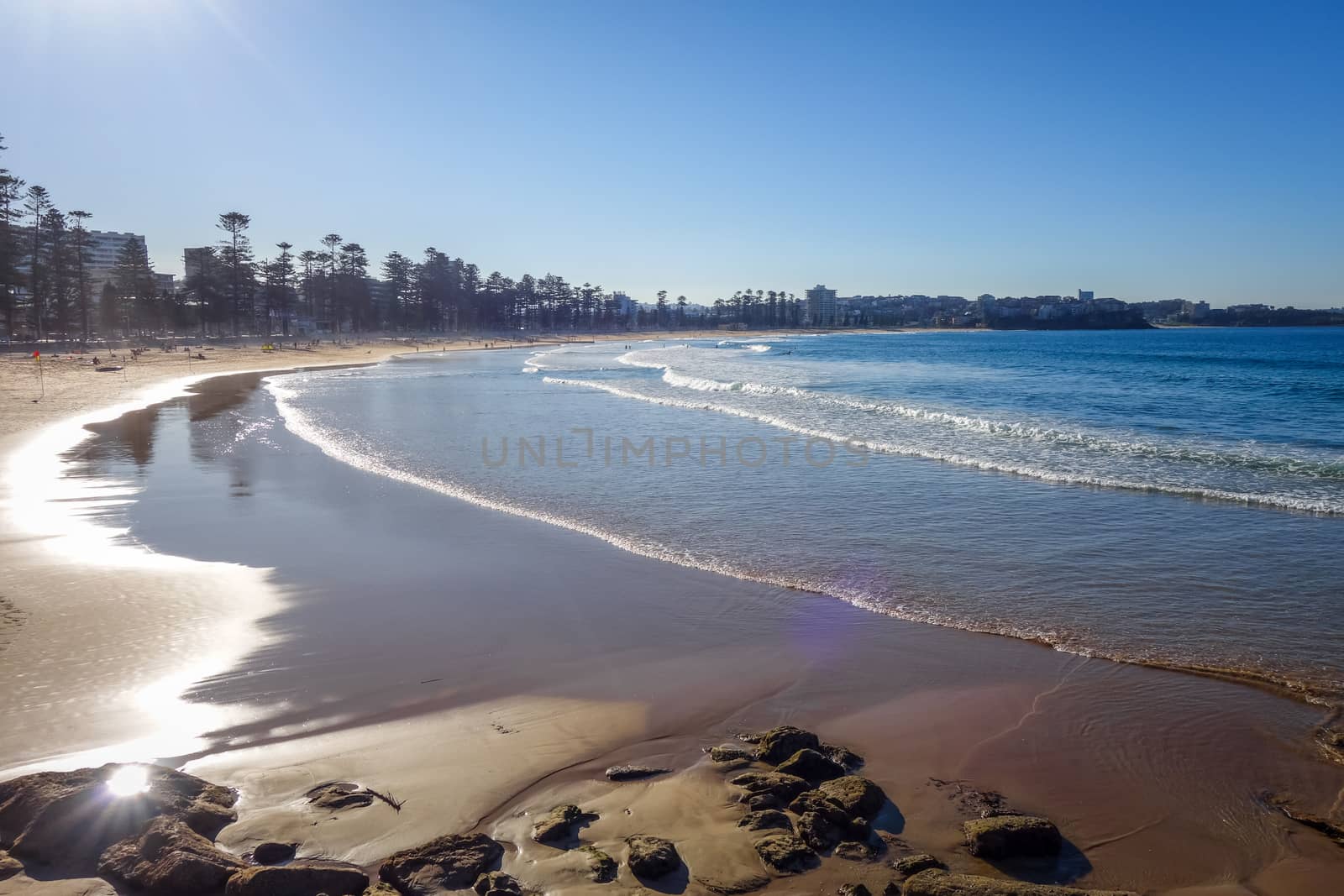 Manly Beach at sunset, Sydney, New South Wales, Australia